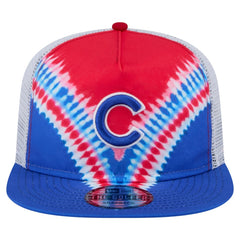 Chicago Cubs New Era Tie-Dye Golfer Trucker Adjustable Hat Hats