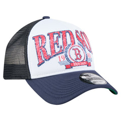 Boston Red Sox New Era Distressed 9FORTY A-Frame Adjustable Trucker Hat - Navy Hats