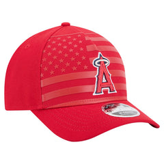 Los Angeles Angels New Era American Flag 9FORTY M-Crown A-Frame Adjustable Hat - Red Hats