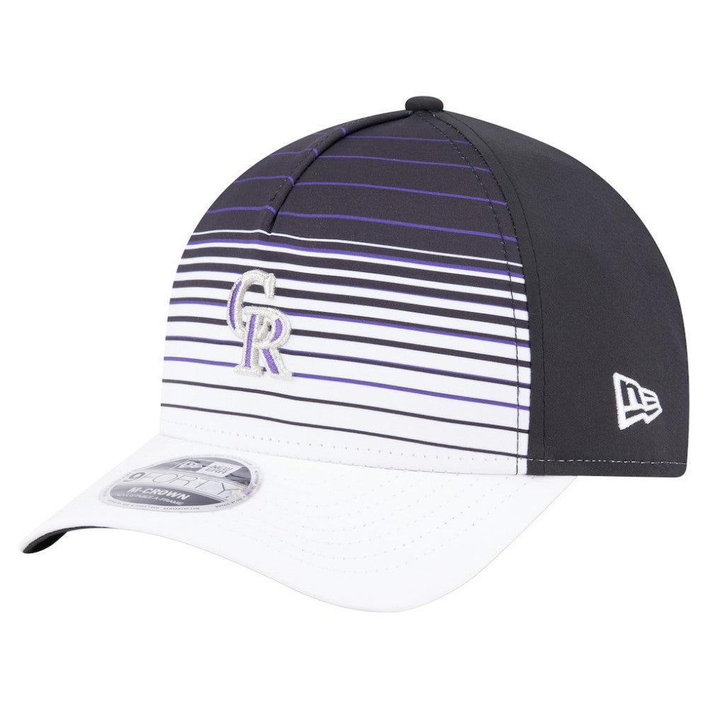 Colorado Rockies New Era Gradient 9FORTY M-Crown Adjustable Hat - Black Hats
