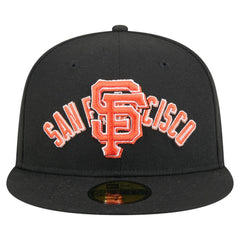 San Francisco Giants New Era Overlap 59FIFTY Fitted Hat - Black Hats