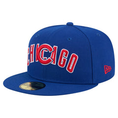 Chicago Cubs New Era Overlap 59FIFTY Fitted Hat - Royal Hats