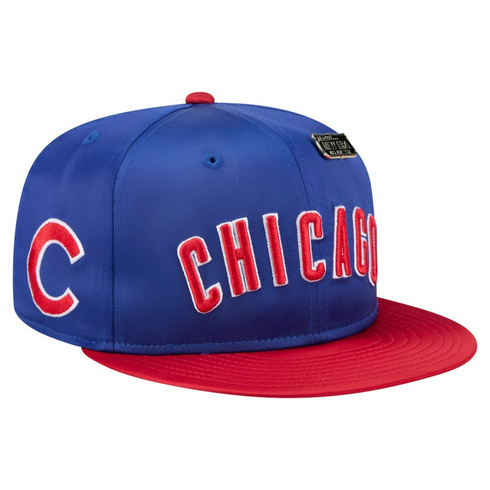 Chicago Cubs New Era Satin 59FIFTY Fitted Hat - Royal/Red Hats