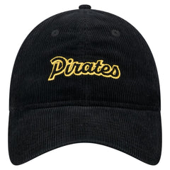 Pittsburgh Pirates New Era Women's Corduroy 9TWENTY Adjustable Hat - Black Hats