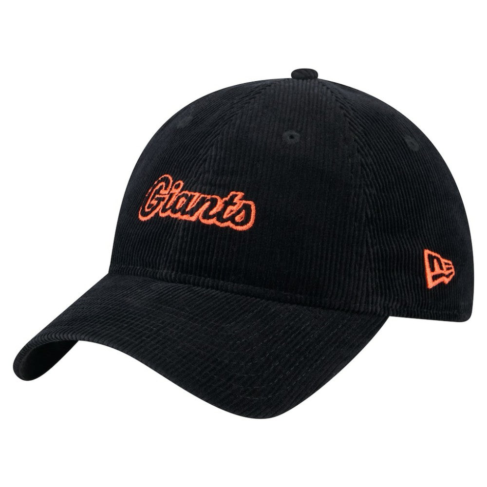 San Francisco Giants New Era Women's Corduroy 9TWENTY Adjustable Hat - Black Hats
