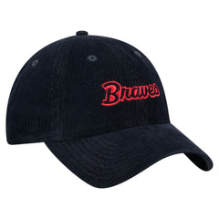 Atlanta Braves New Era Women's Corduroy 9TWENTY Adjustable Hat - Navy Hats