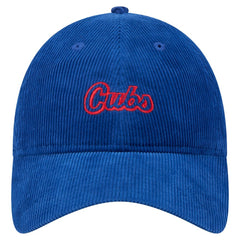 Chicago Cubs New Era Women's Corduroy 9TWENTY Adjustable Hat - Royal Hats
