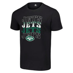 New York Jets Starter Four Name T-Shirt - Black T-shirts