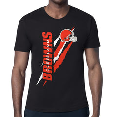 Cleveland Browns Starter Color Scratch T-Shirt - Black T-shirts
