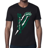New York Jets Starter Color Scratch T-Shirt - Black T-shirts