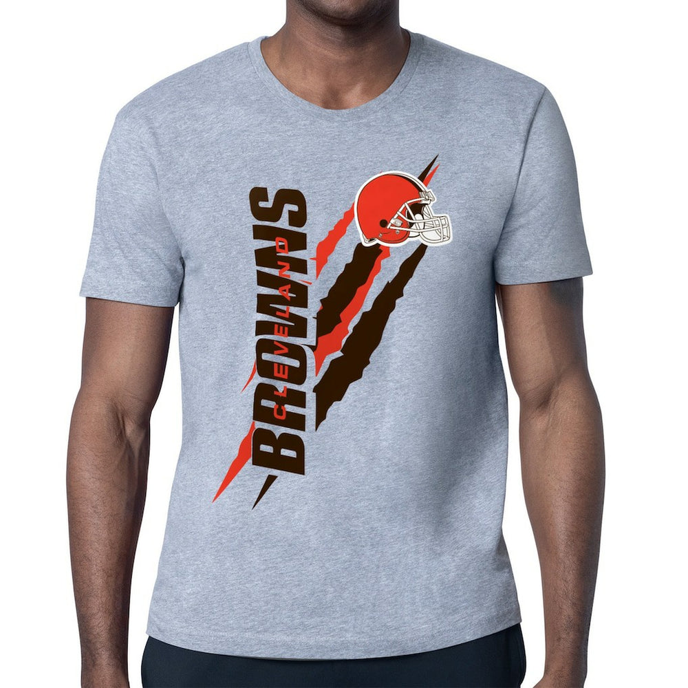 Cleveland Browns Starter Color Scratch T-Shirt - Heather Gray T-shirts