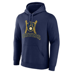 Milwaukee Brewers Fastball Pullover Hoodie - Navy Hoodies