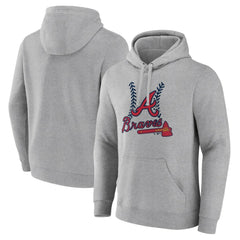 Atlanta Braves Fastball Pullover Hoodie - Gray Hoodies