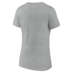 Cincinnati Reds Women's Fastball V-Neck T-Shirt - Gray T-shirts