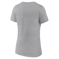 Detroit Tigers Women's Fastball V-Neck T-Shirt - Gray T-shirts