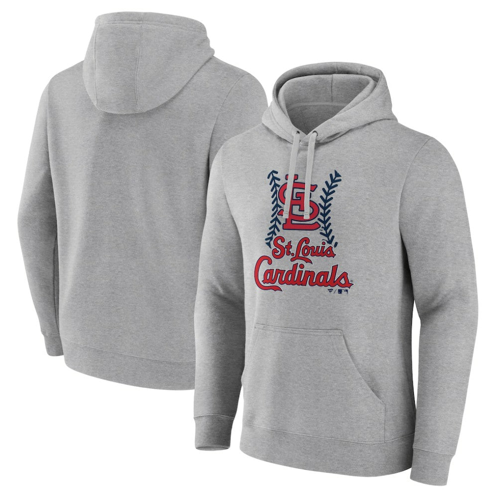 St. Louis Cardinals Fastball Pullover Hoodie - Gray Hoodies