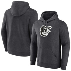 Baltimore Orioles Monochrome Pullover Hoodie - Charcoal Hoodies