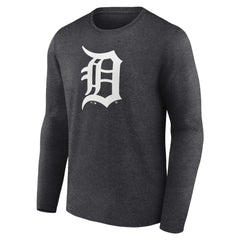 Detroit Tigers Monochrome Long Sleeve T-Shirt - Charcoal T-shirts