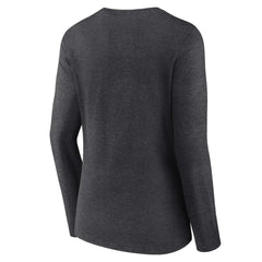 Los Angeles Dodgers Women's Monochrome Long Sleeve V-Neck T-Shirt - Charcoal T-shirts