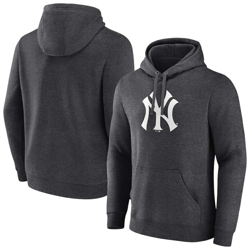 New York Yankees Monochrome Pullover Hoodie - Charcoal Hoodies
