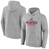 Atlanta Braves Evanston Stencil Pullover Hoodie - Gray Hoodies