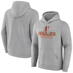 Baltimore Orioles Evanston Stencil Pullover Hoodie - Gray Hoodies