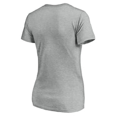 Cincinnati Reds Women's Evanston Stencil V-Neck T-Shirt - Gray T-shirts