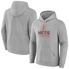 New York Mets Evanston Stencil Pullover Hoodie - Gray Hoodies