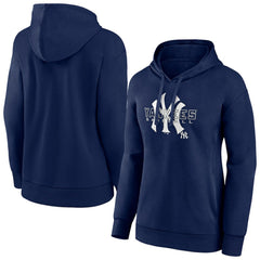 New York Yankees Women's Stellar Pullover Hoodie - Navy Hoodies