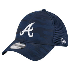 Atlanta Braves New Era Subtle Camo 39THIRTY Flex Hat - Navy Hats