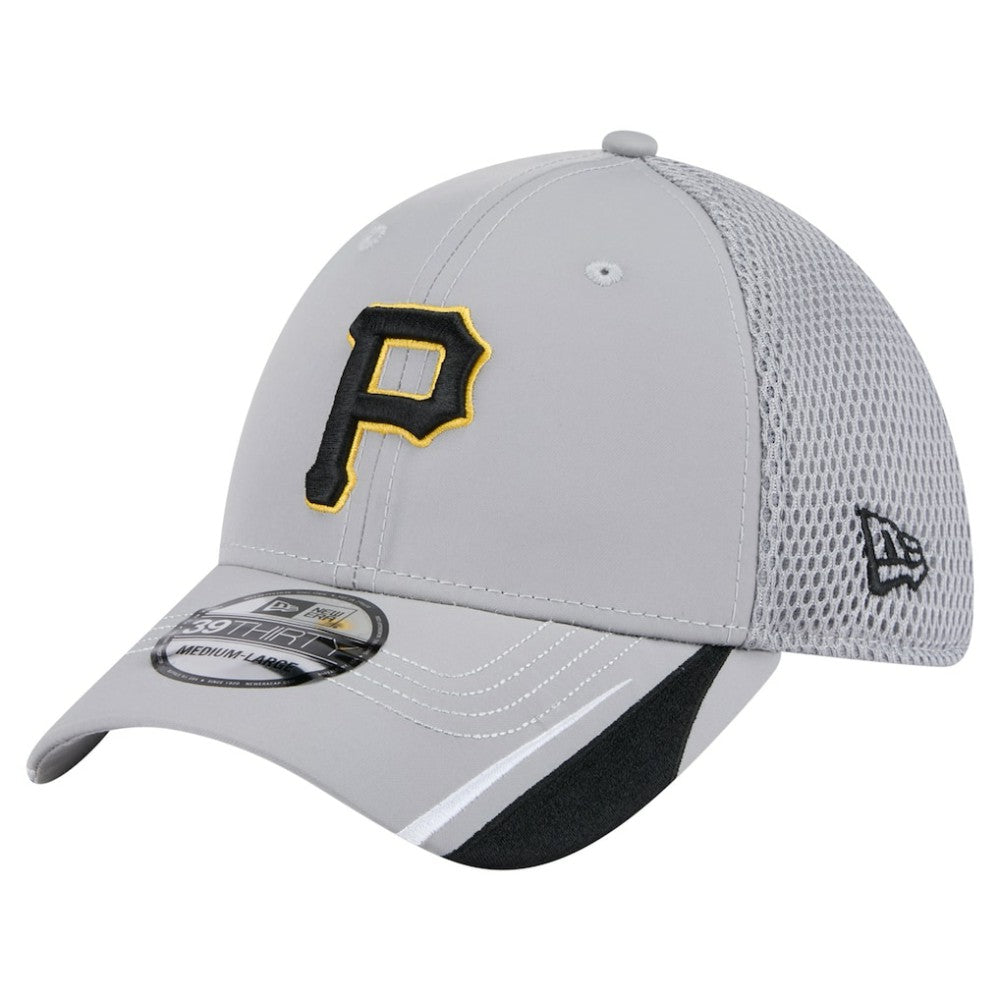 Pittsburgh Pirates New Era Linear 39THIRTY Flex Hat - Gray Hats