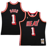 Chris Bosh Miami Heat 2013/14 Hardwood Classics Swingman Jersey Black - Mitchell & Ness