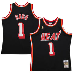 Chris Bosh Miami Heat 2013/14 Hardwood Classics Swingman Jersey Black - Mitchell & Ness