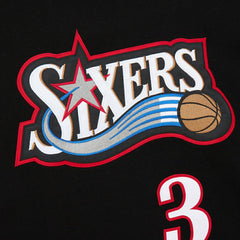 Allen Iverson Philadelphia 76ers Name & Number Pullover Hoodie Black - Mitchell & Ness