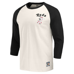 Cincinnati Reds Darius Rucker Collection by Fanatics Cooperstown Collection Raglan 3/4-Sleeve T-Shirt - White T-shirts