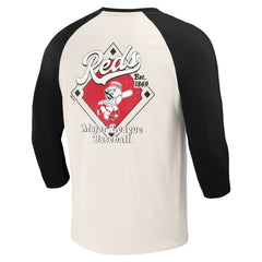 Cincinnati Reds Darius Rucker Collection by Fanatics Cooperstown Collection Raglan 3/4-Sleeve T-Shirt - White T-shirts