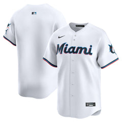 Miami Marlins Nike Home Limited Jersey - White Jerseys