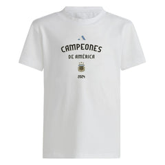 Argentina National Team Youth 2024 Copa America Champions T-Shirt White - Adidas sale