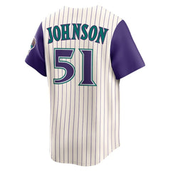 Randy Johnson Arizona Diamondbacks Nike Throwback Cooperstown Collection Limited Jersey - Cream Jerseys