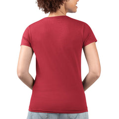 Washington Nationals G-III 4Her by Carl Banks Women's Super-Slim Fit Lightweight Flowers Graphic V-Neck T-Shirt - Red T-shirts