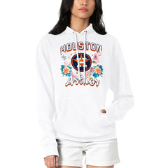 Houston Astros G-III 4Her by Carl Banks Women's Flowers Graphic Pullover Hoodie - White Hoodies