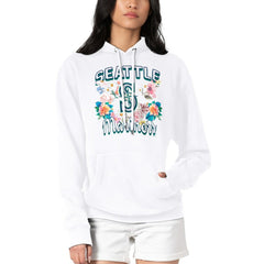 Seattle Mariners G-III 4Her by Carl Banks Women's Flowers Graphic Pullover Hoodie - White Hoodies