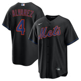 Francisco Alvarez New York Mets Nike Alternate Replica Jersey - Black Jerseys