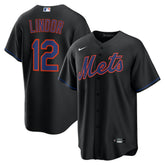 Francisco Lindor New York Mets Nike Alternate Replica Jersey - Black Jerseys