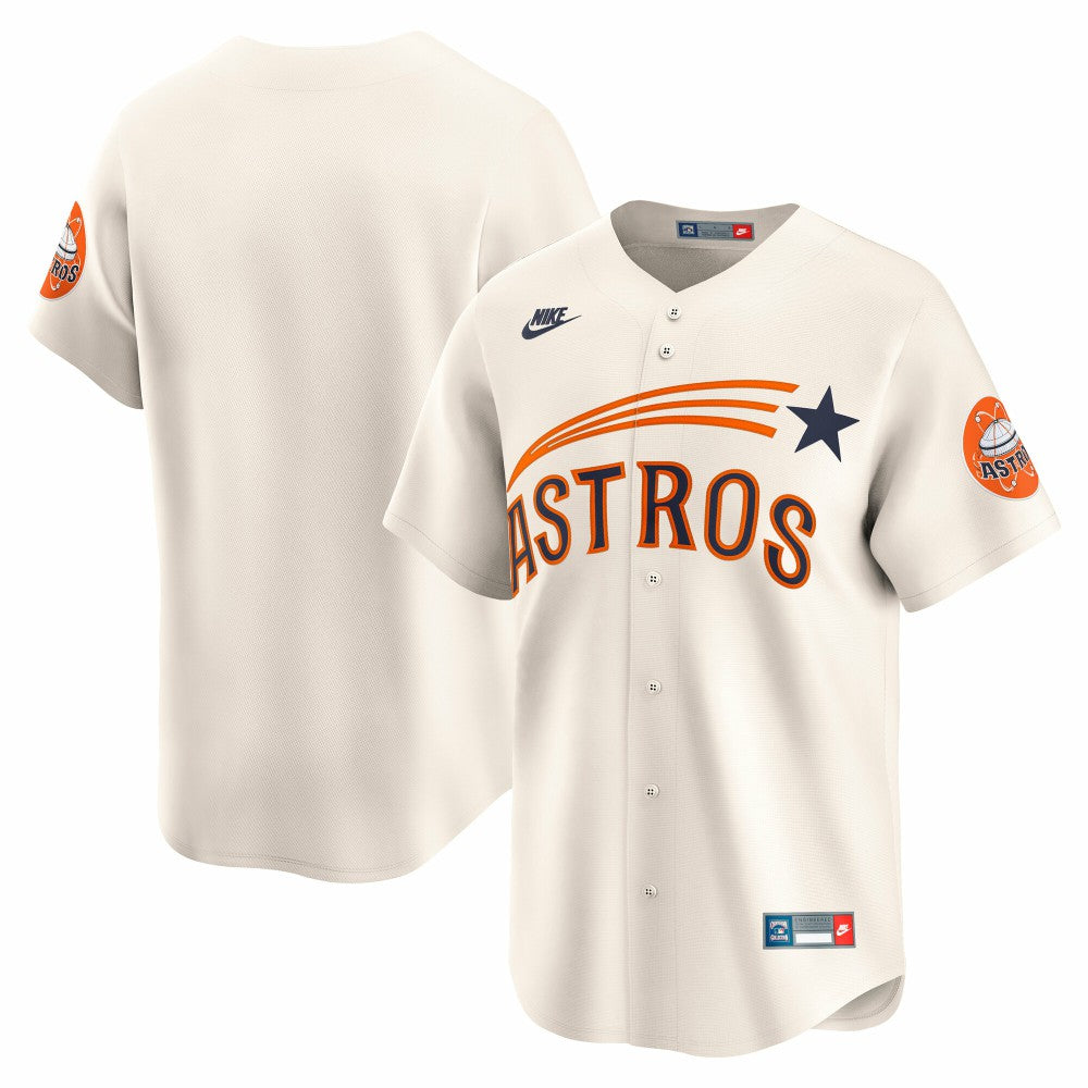 Houston Astros Nike Cooperstown Collection Limited Jersey - Cream Jerseys