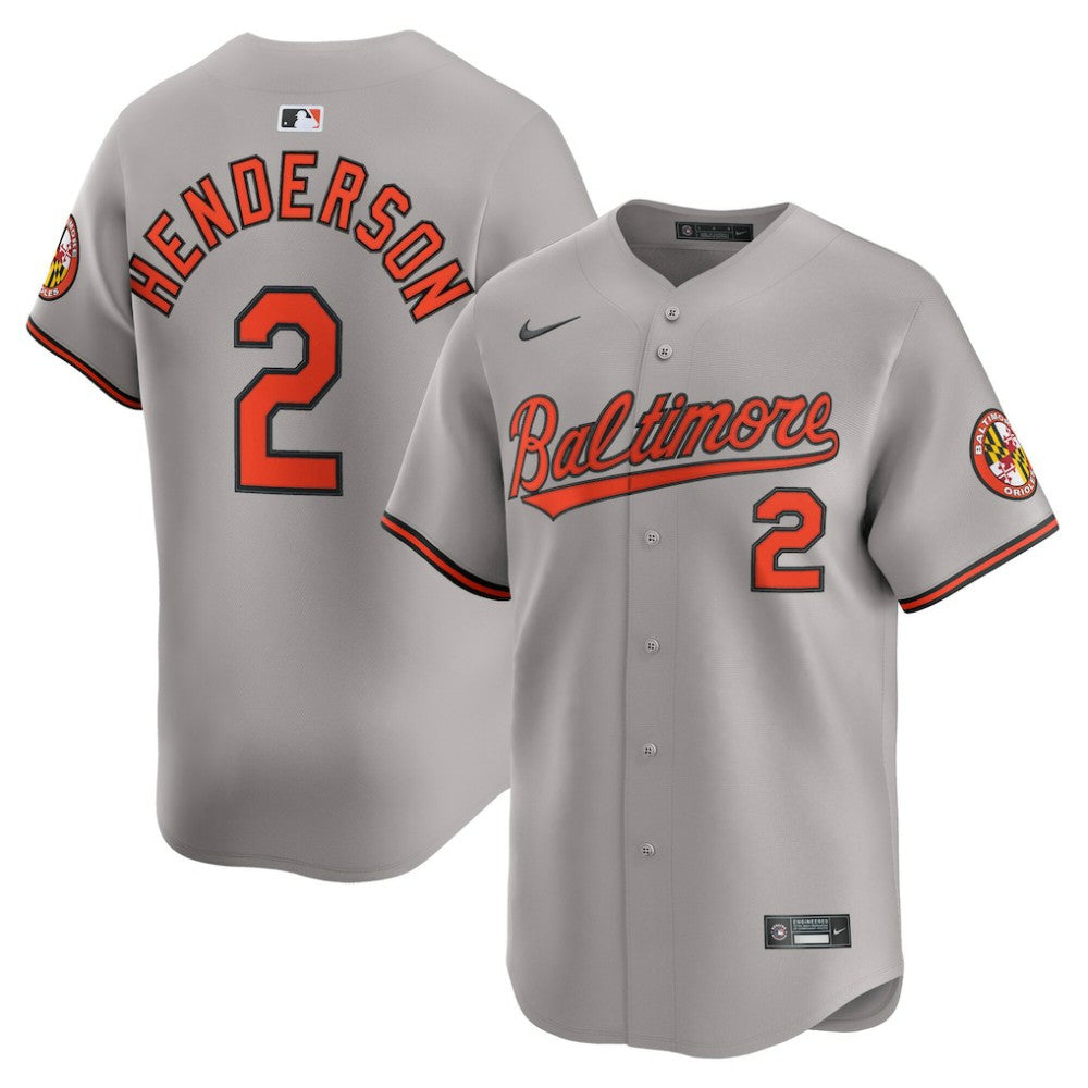 Gunnar Henderson Baltimore Orioles Nike Road Limited Player Jersey - Gray Jerseys