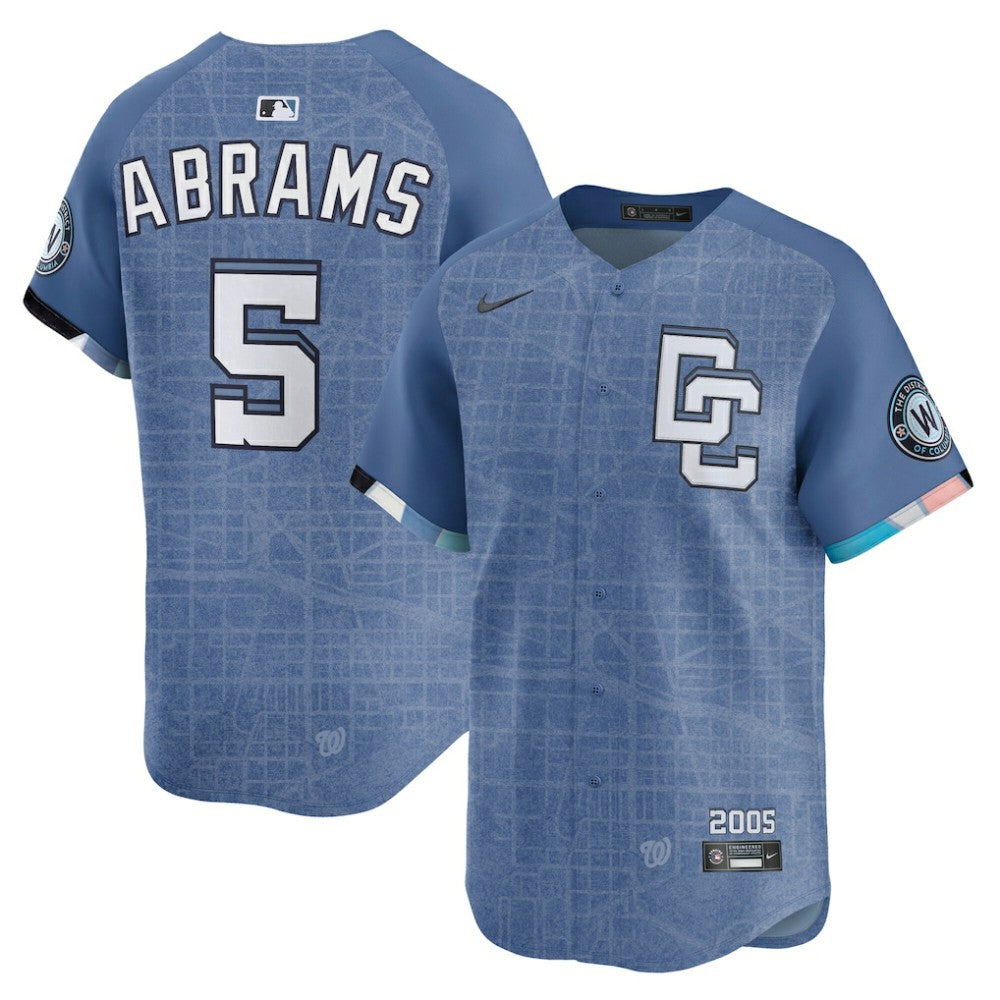 CJ Abrams Washington Nationals Nike 2025 City Connect Limited Jersey - Blue Jerseys