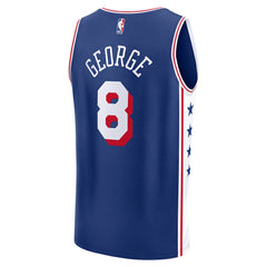 Paul George Philadelphia 76ers Fast Break Replica Player Jersey Icon Edition Royal - Fanatics