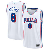 Paul George Philadelphia 76ers Youth Fast Break Replica Player Jersey Association Edition White - Fanatics