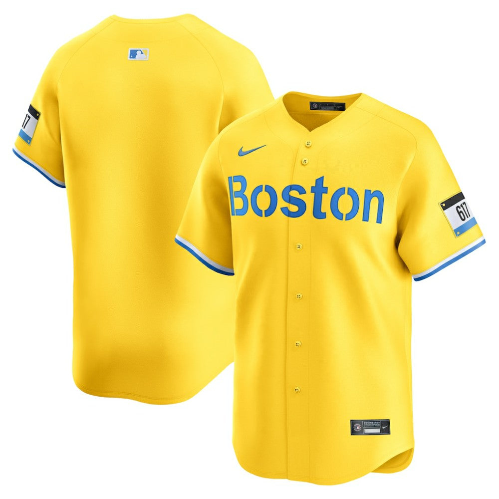 Boston Red Sox Nike City Connect Limited Jersey - Gold Jerseys